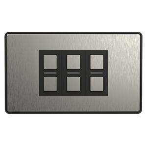 Wire-Free Scene Selector (6 Button) - Stainless Steel