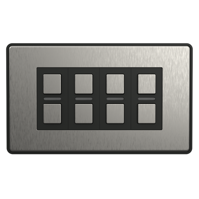 Wire-Free Scene Selector (8 Button) - Stainless Steel